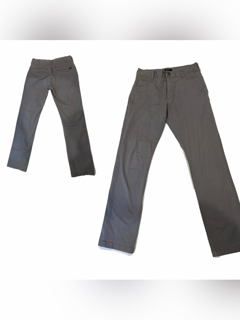 RVCA Black Casual‎ Pants with Gray Waistband